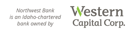 Statement identifying Northwest Bank as an Idaho-chartered bank owned by Western Capital Corporation (shown as logo).